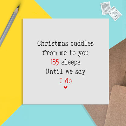 Until We Say I do, Cute Christmas Card For Fiancée Or Fiancé - PMPrinted