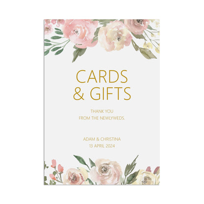 Cards & Gifts Wedding Sign - Blush Floral