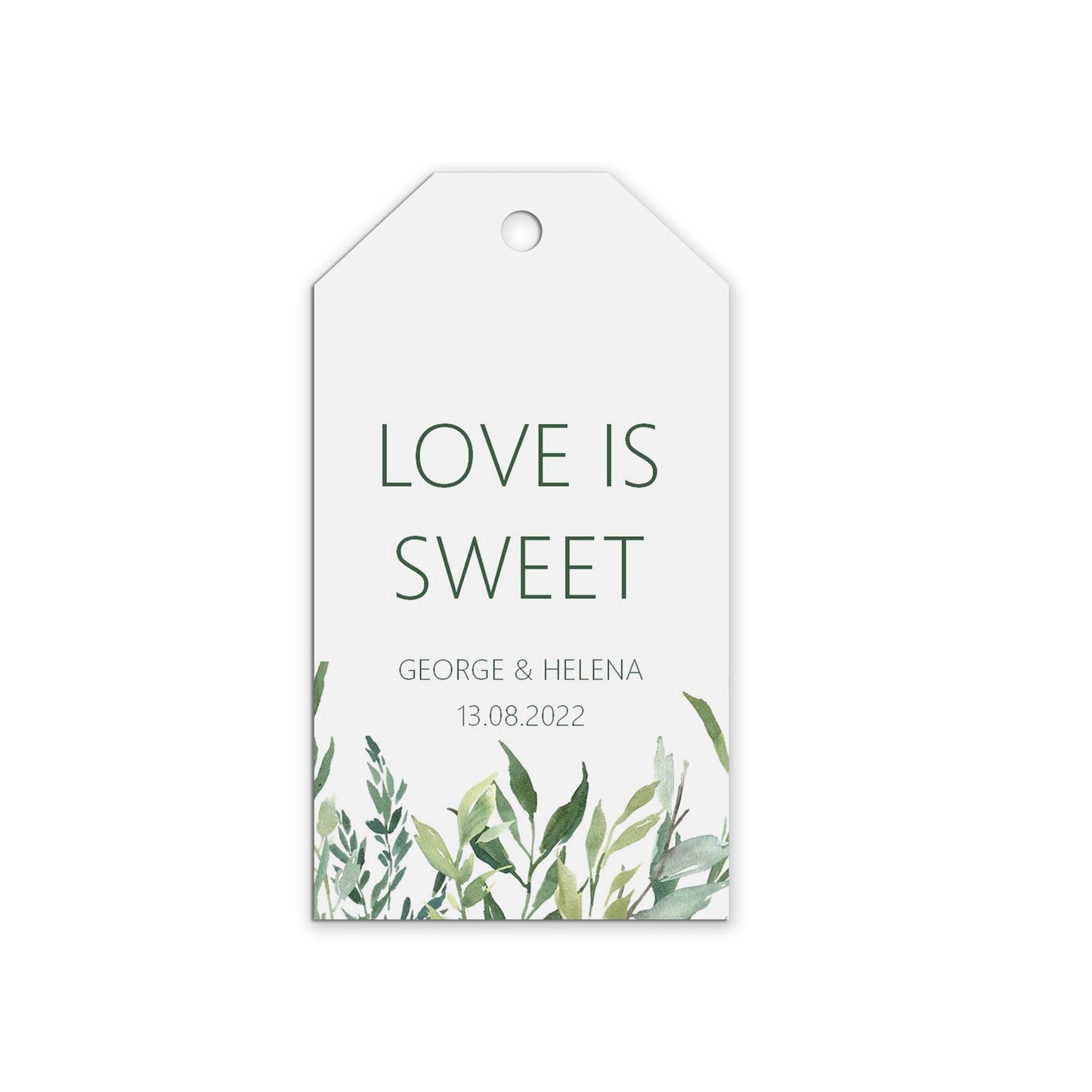 Love Is Sweet Wedding Gift Tags - Greenery