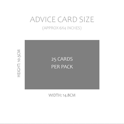 Words Of Wisdom Advice Cards - Black & White