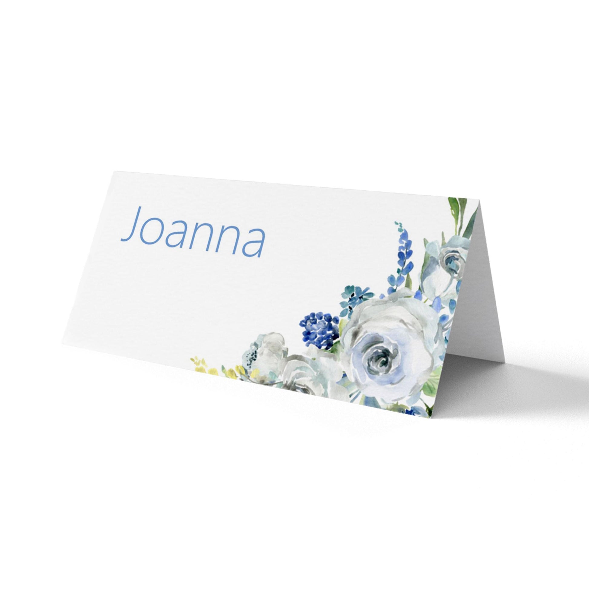 Personalised Place Cards - Blue Floral