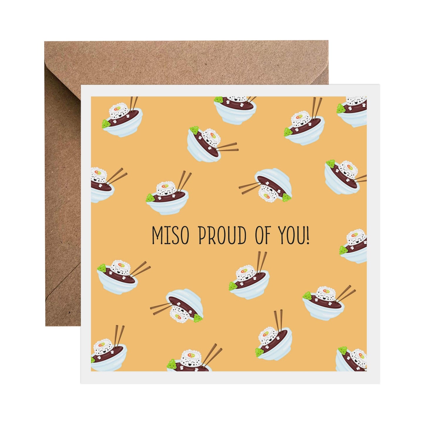 Miso Proud Of You - Funny Congratulations Card, Graduation, Well Done, Exam Results, Proud Of You! - PMPrinted