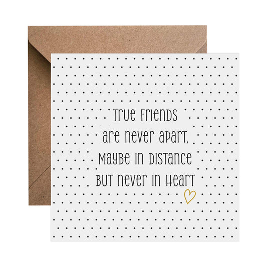 True Friends Are Never Apart - Appreciation Card, Support Card, Thinking Of You Card, Missing You Card, Long Distance Friendship, - PMPrinted