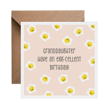 Granddaughter Have An Egg-cellent Birthday Card - PMPrinted