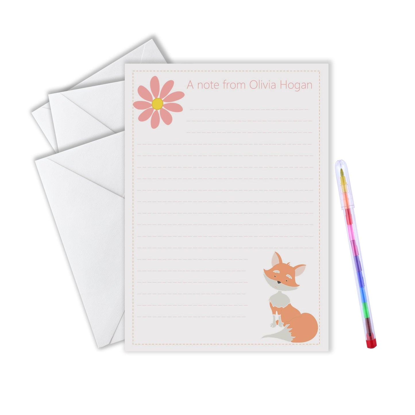 Woodland Personalised Letter Writing Set - A5 Pack Of 15 Sheets & Envelopes - PMPrinted