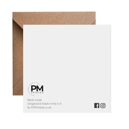 Daughter On Your Wedding Day Card, Purple Floral Design 6x6 Inches With A Kraft Envelope