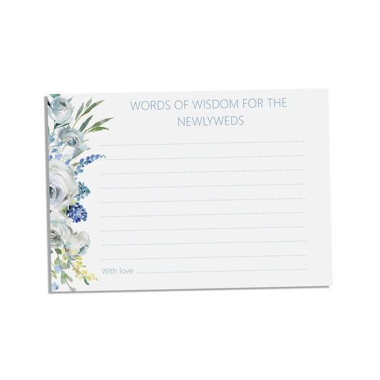 Words Of Wisdom Advice Cards - Blue Floral