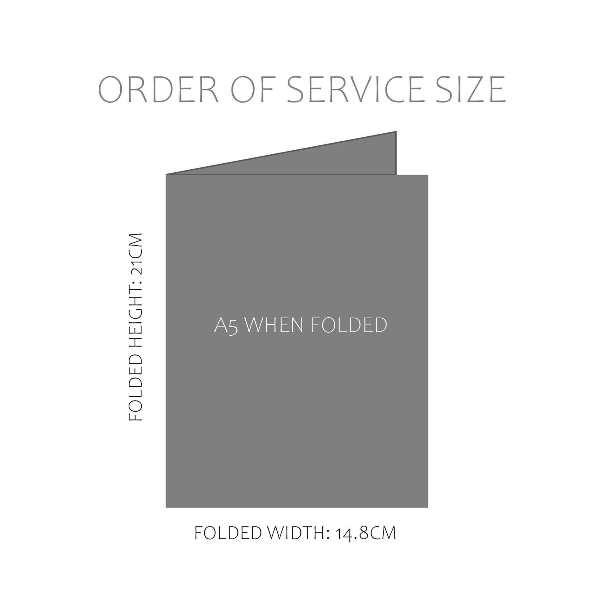 Printed Order Of Service - Blush Floral
