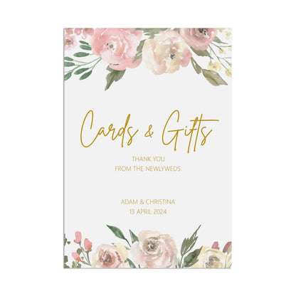 Cards & Gifts Wedding Sign - Blush Floral