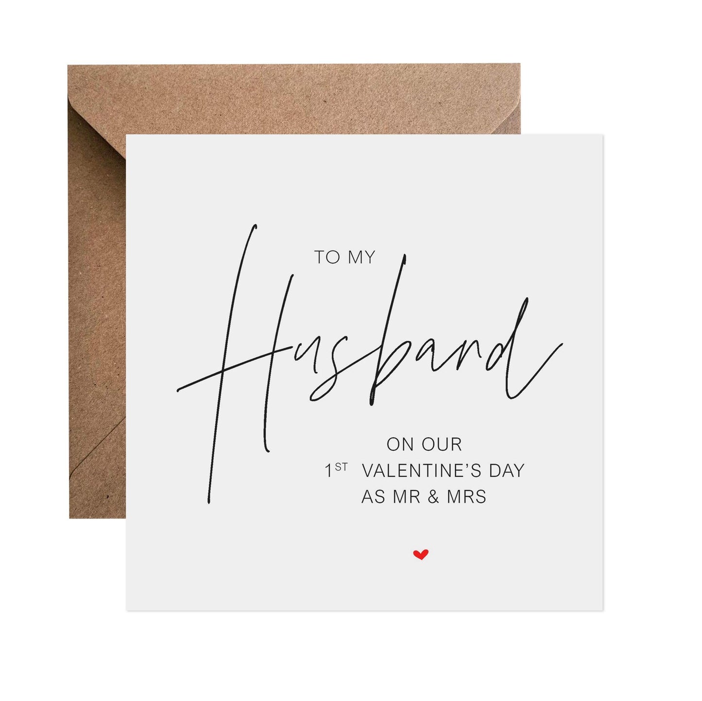 Husband First Valentine's As Mr & Mrs Valentine's Day Card - PMPrinted