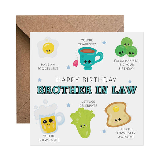 Brother In Law Birthday Card - Funny Brother In Law Pun Birthday Card - PMPrinted