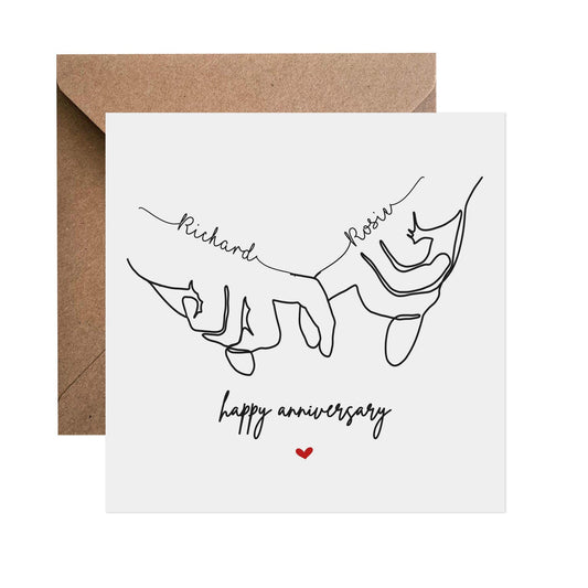Happy Anniversary - Personalised Card for Couple - PMPrinted