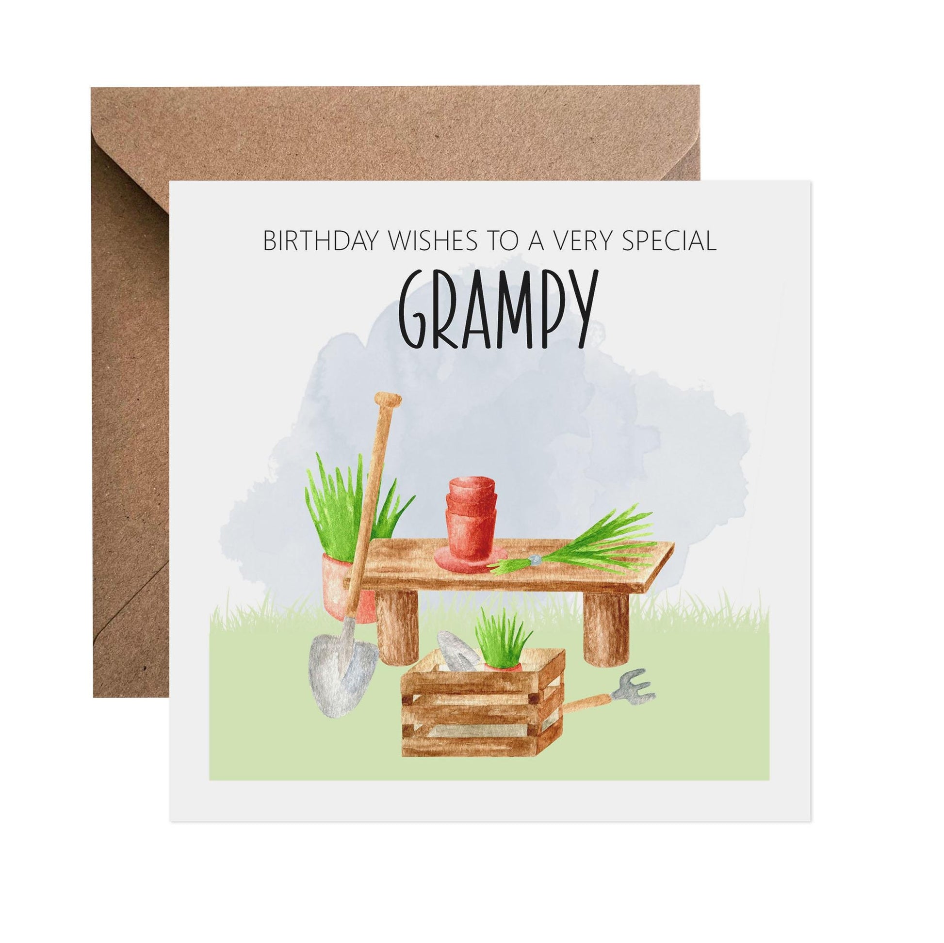 Grampy Birthday Card, Gardening Design - PMPrinted