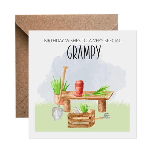 Grampy Birthday Card, Gardening Design - PMPrinted