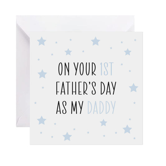 Daddy 1st Father's Day Card - Blue Star