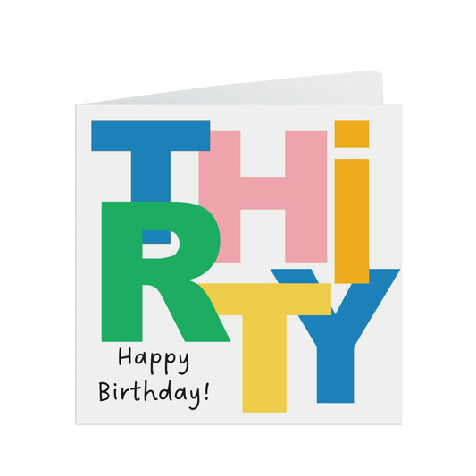 Thirty Block Birthday Card