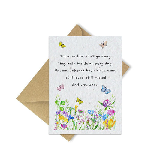 Plantable Seed Sympathy Card - Those We Love Don't Go Away