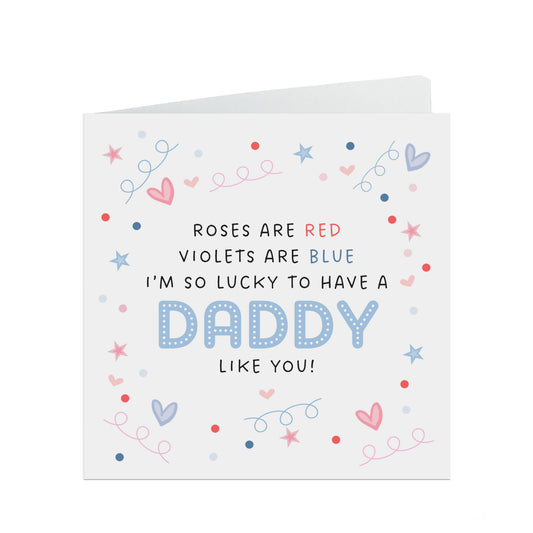Daddy Valentine's Day Card I am So Lucky To Have Daddy Like You