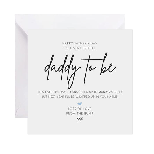 Daddy To Be Father's Day Card - Next Year I'll Be Wrapped In Your Arms
