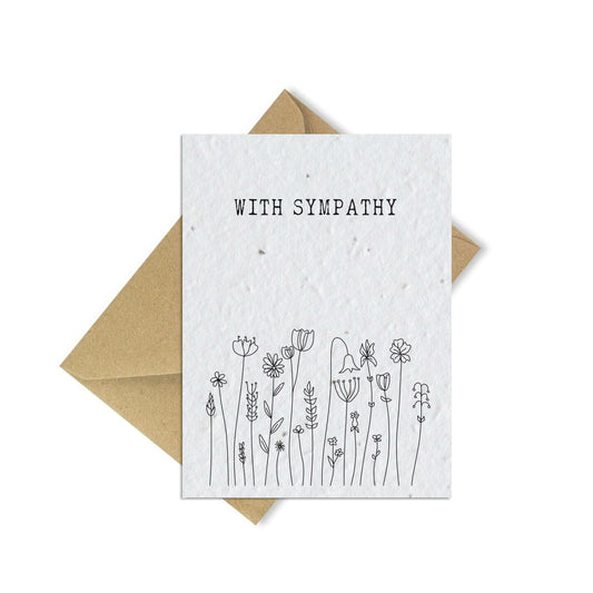 Plantable Seed Sympathy Card - With Sympathy