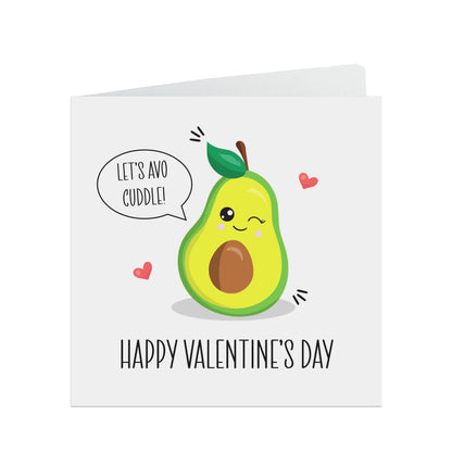 Funny Valentine's Card, Let's Avo Cuddle!