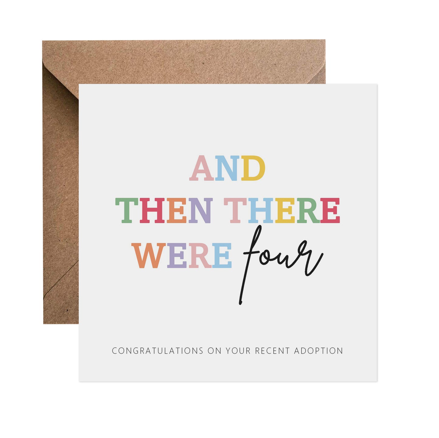 And Then There Were Four - Adoption Card