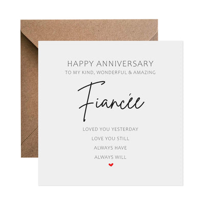 Loved You Yesterday, Love You Still Anniversary Card - Choose Your Recipient