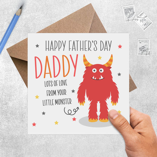 Daddy Father's Day From Your Litlle Red Monster