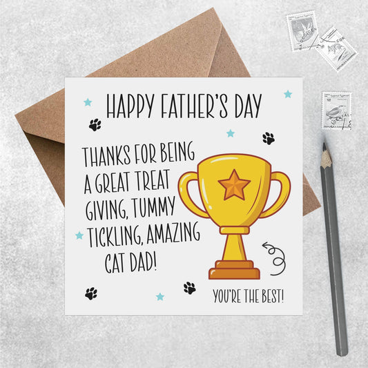 Amazing Cat Dad - Father's Day Card