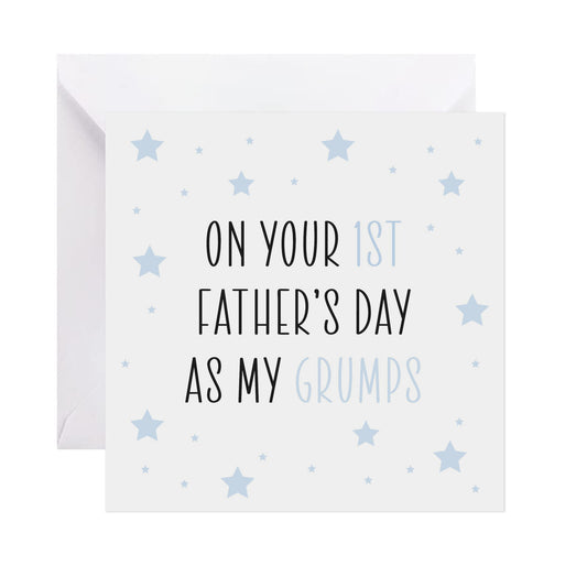 Grumps 1st Father's Day Card - Blue Star