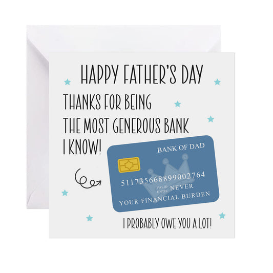 Bank Of Dad - Father's Day Card