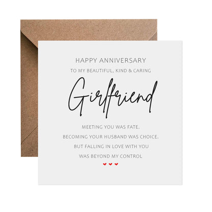Meeting You Was Fate Anniversary Card - Choose Your Recipient