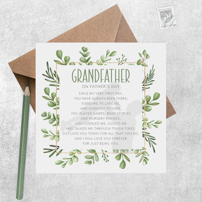Sentimental Father's Day Greenery Poem - Lots Of Relations