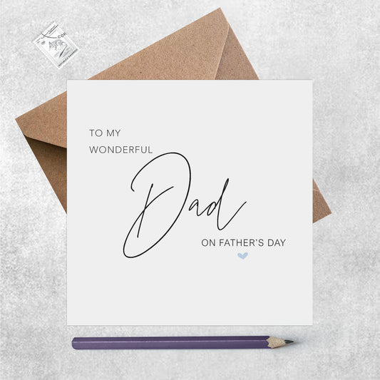 Wonderful Dad - Father's Day Card