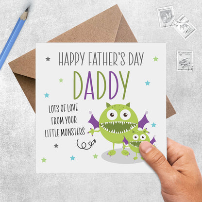 Daddy Father's Day From Your Little Green Monsters