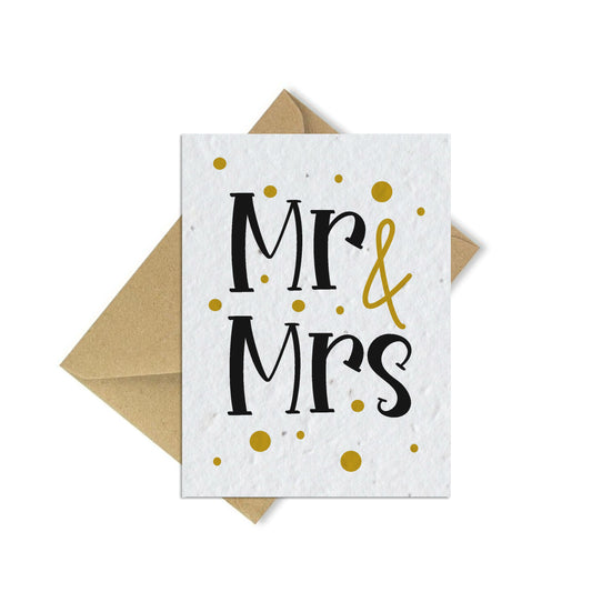 Plantable Wedding Seed Card - Mr & Mrs