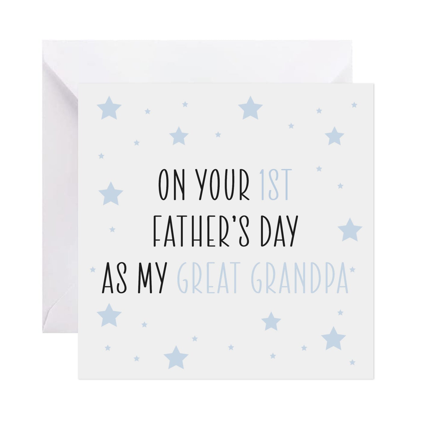 Great Grandpa 1st Father's Day Card - Blue Star