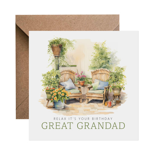 Great Grandad - Relax It's Your Birthday Card