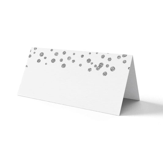  Blank Place Cards, Silver Effect Pack of 25 Or 50 For Weddings & Parties by PMPRINTED 