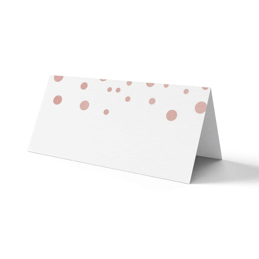  Blush Confetti Blank Place Cards For Weddings & Parties Pack Of 25 Or 50 by PMPRINTED 