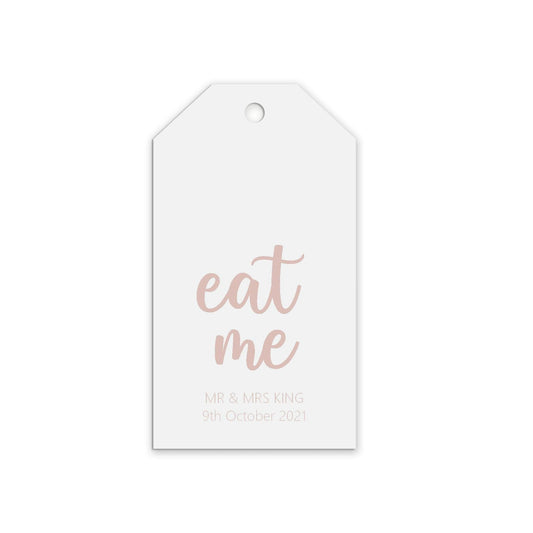 Eat Me Rose Gold Effect Personalised Gift Tags, Pack of 10 by PMPRINTED 