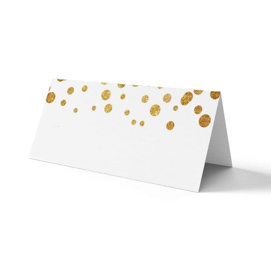  Gold Effect Blank Place Cards For Wedding Breakfast, Pack of 25 Or 50 by PMPRINTED 