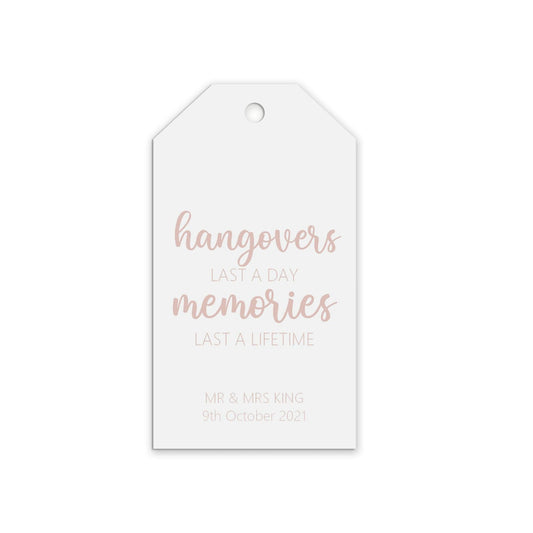  Hangover Rose Gold Effect Personalised Gift Tags, Pack of 10 by PMPRINTED 