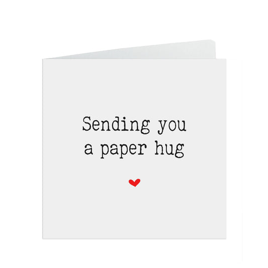 Sending You A Paper Hug, Missing You Card