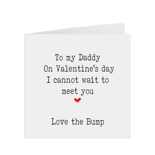 Daddy From The Bump Valentine's Card 