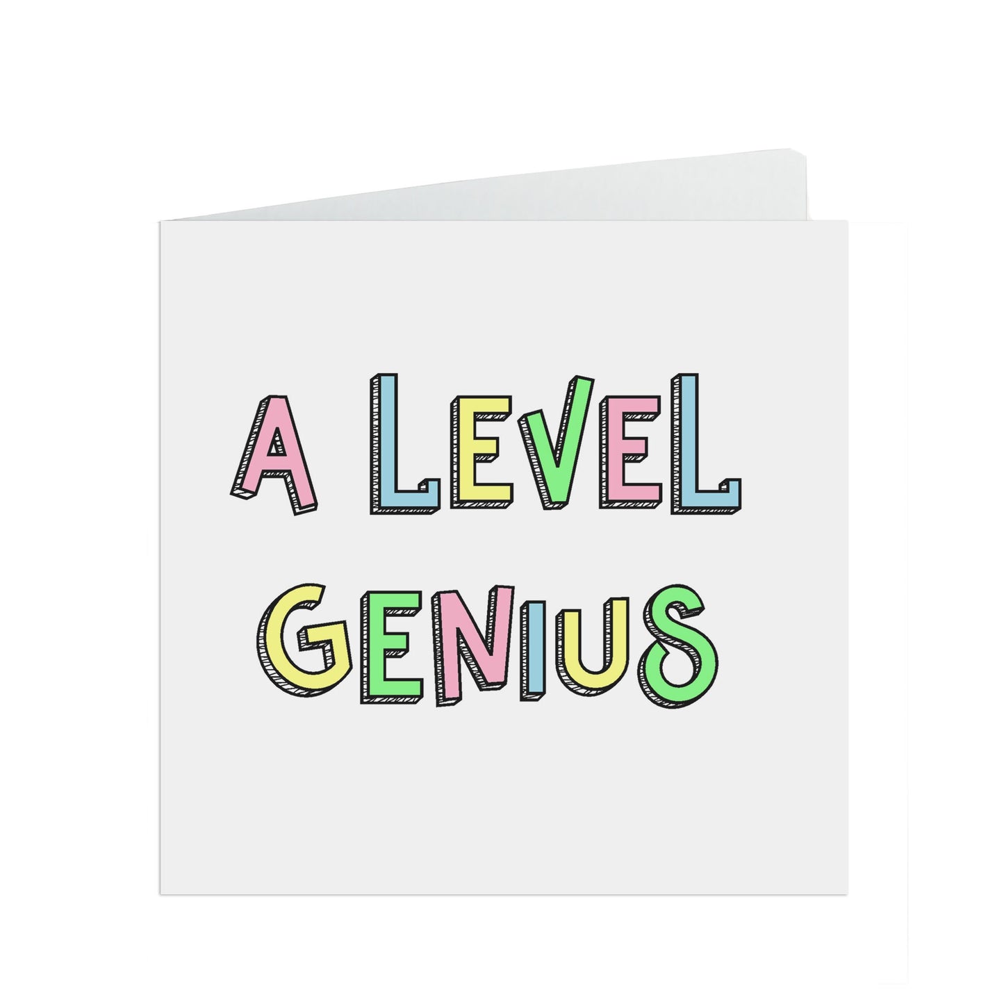 A Level Genius! Congratulations passed exams or graduated funny card