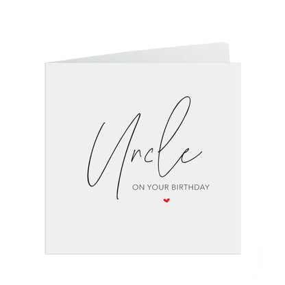 Uncle Birthday Card, Simple Birthday Card