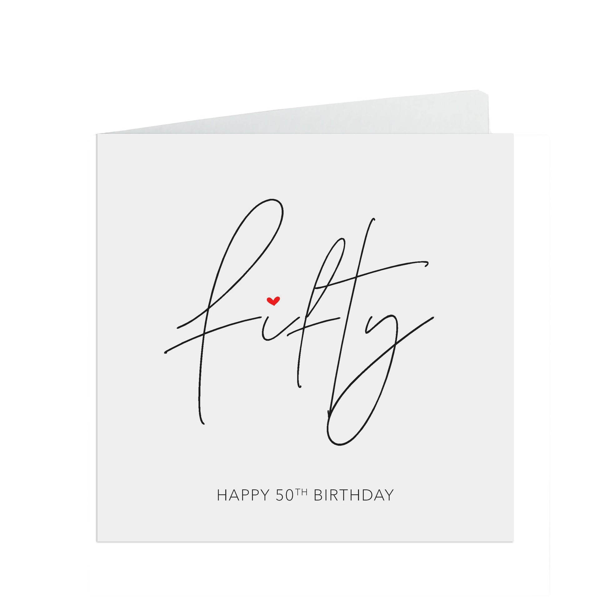 50th Birthday Card, Simple Fifty Birthday Card