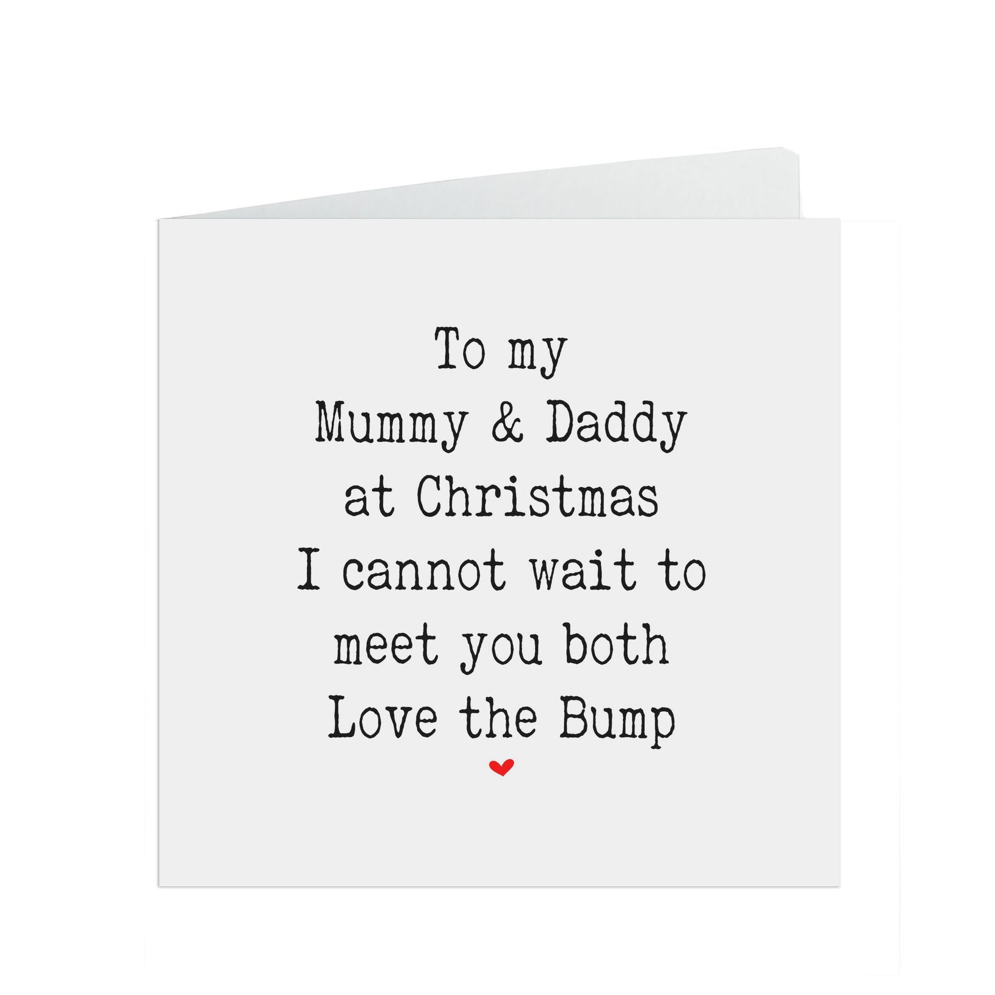 To My Mummy & Daddy, I Cannot Wait To Meet You, Card From The Bump