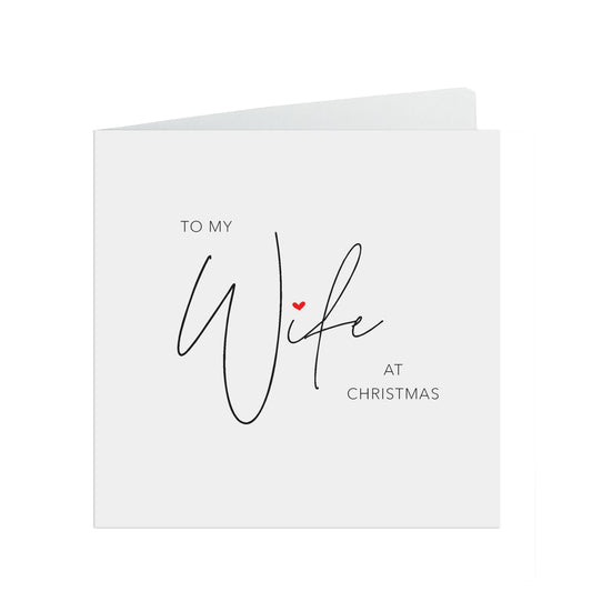 Christmas Card For Wife, Simple Romantic Christmas Card